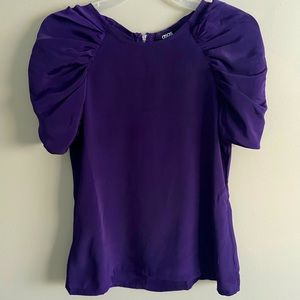 Plum ASOS Ruffle Sleeve Blouse